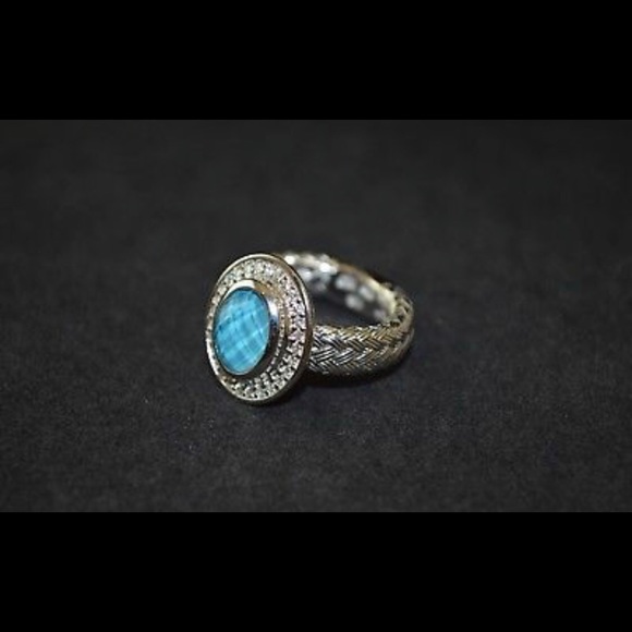 Quotations London Blue Topaz Silver Ring | Wexford Jewelers $398 Charles Garnier sterling silver ring w/ blue topaz